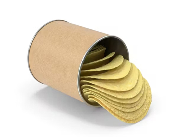 Cardboard Creating Snack Tube Packaging for Chips To Go